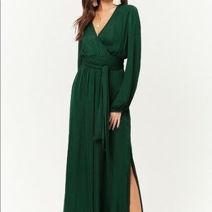 Green maxi dress